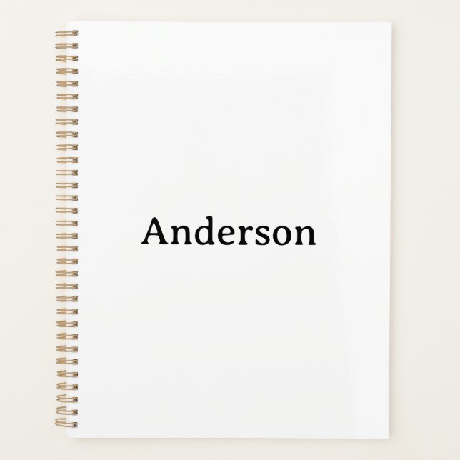 Create Your Own Standard 8.5" x 11" Planner (Front)