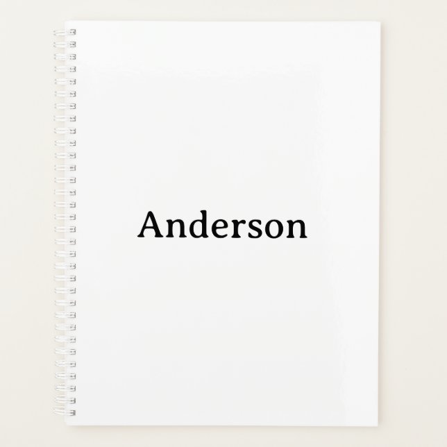 Create Your Own Standard 8.5" x 11" Spiral  Planner (Front)