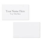 Create Your Own Standard Business Card