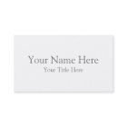 Create Your Own Standard Business Card