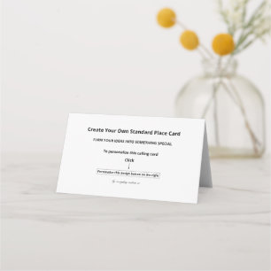 Create Your Own Standard Folded Place Card