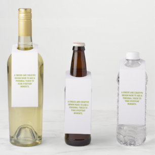 Create Your Own Standard Matte Bottle Hanger Tags