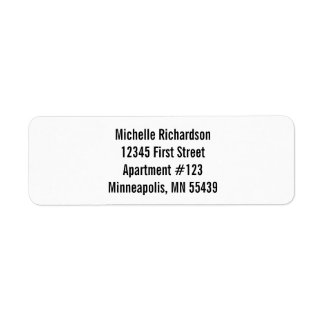 Create Your Own Standard Return Address Labels