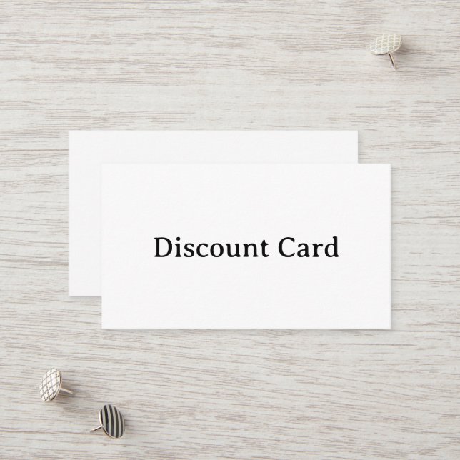 Create Your Own Standard Squared 3.5" x 2.0" Discount Card (Front/Back In Situ)