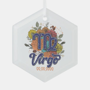 Create Your Own Starry Floral Virgo Zodiac Glass Tree Decoration