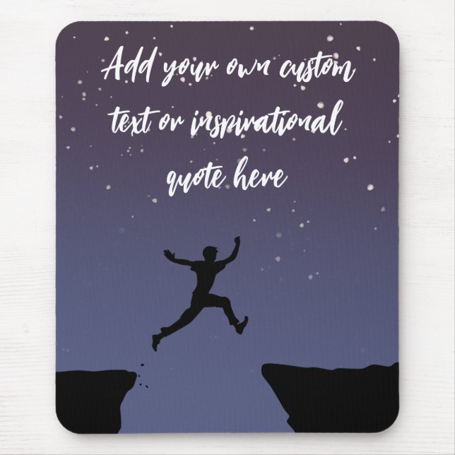 Create Your Own Starry Night Motivational Quote Mouse Pad (Front)