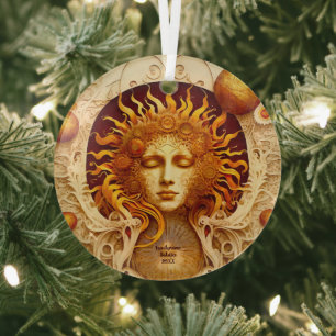 Create Your Own Steampunk Sun Goddess Glass Tree Decoration
