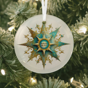 Create Your Own Steampunk Yule Snowflake Glass Tree Decoration