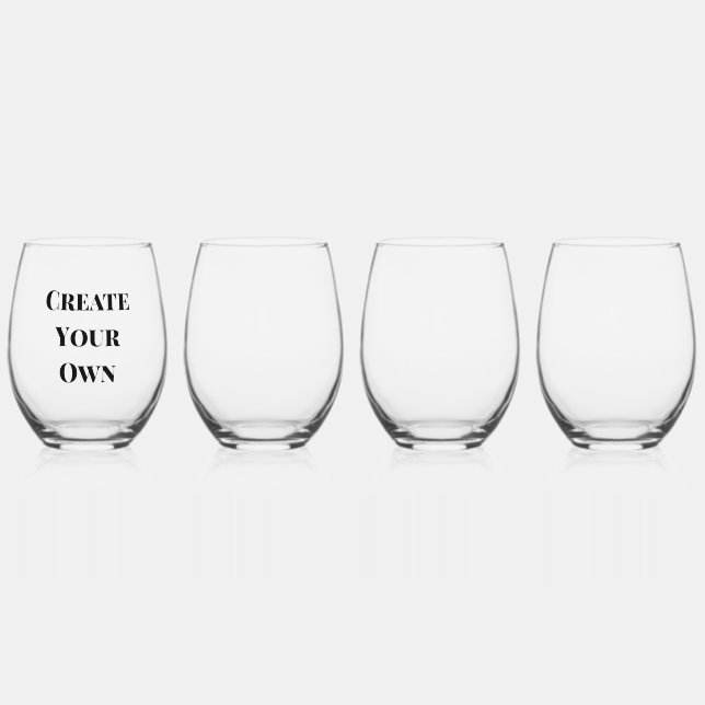 Create Your Own  Stemless Wine Glass (Front)