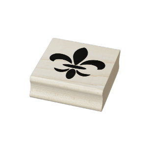 Create Your Own Stenciled Fleur De Lis Rubber Stamp