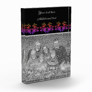 Create Your Own Stenciled Roses Personalised  Photo Block