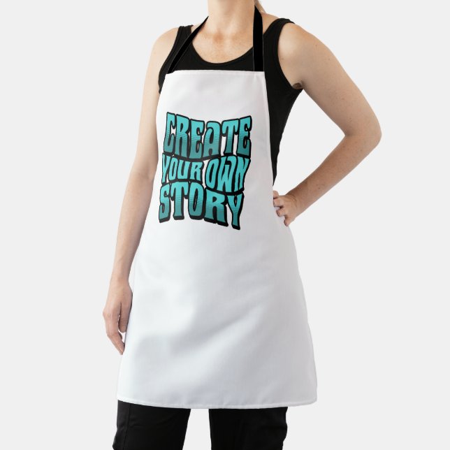 Create Your Own Story - Black Outline Apron (Insitu)