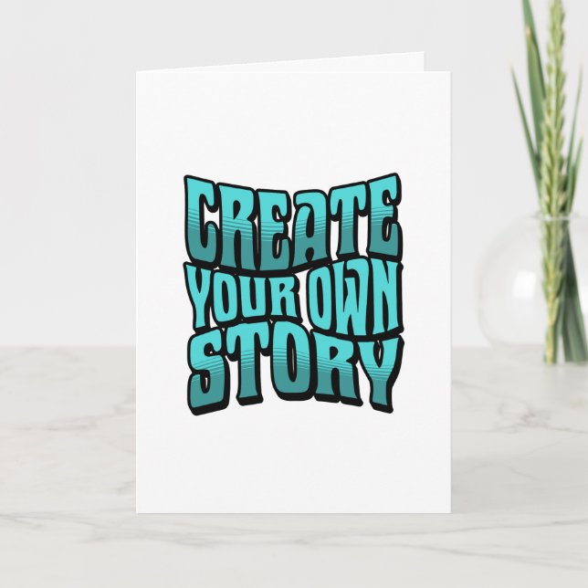 Create Your Own Story - Black Outline Card (Front)