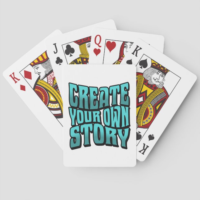 Create Your Own Story - Black Outline Playing Cards (Back)