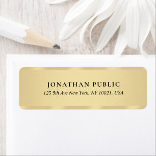 Create Your Own Stylish Gold Return Address