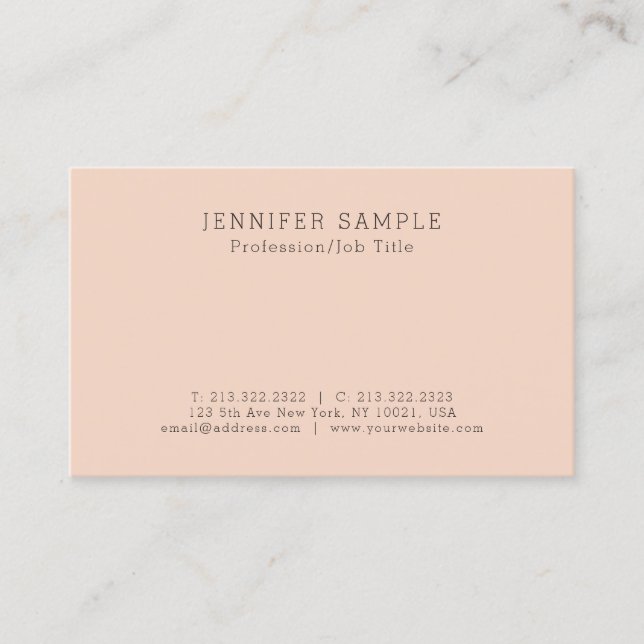 Create Your Own Stylish Simple Design Business Card (Front)