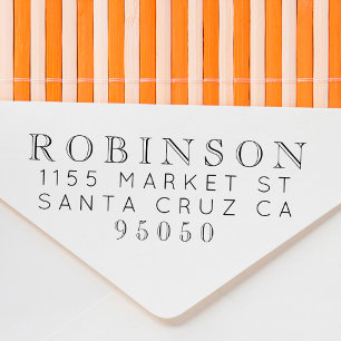 Create Your Own Stylish Surname Return Address Self-inking Stamp