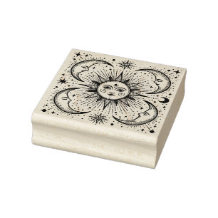 Create Your Own Sun Crescent Moons Celestial Rubber Stamp