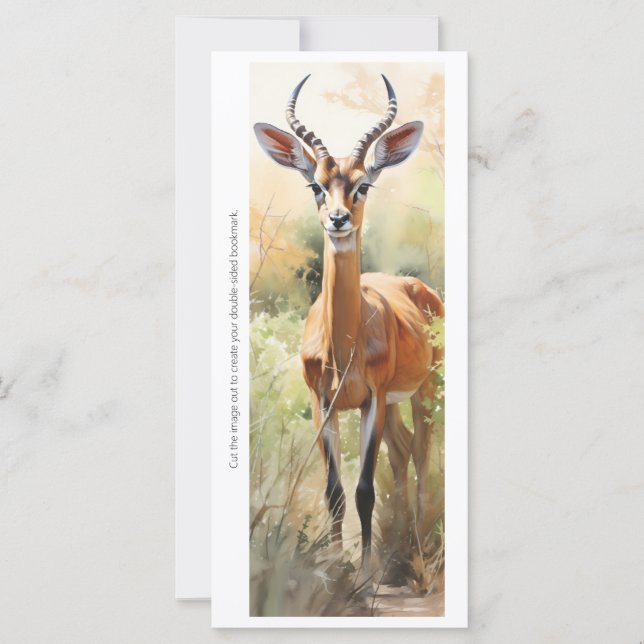 Create Your Own Sunny Gazelle Bookmark Card (Front)