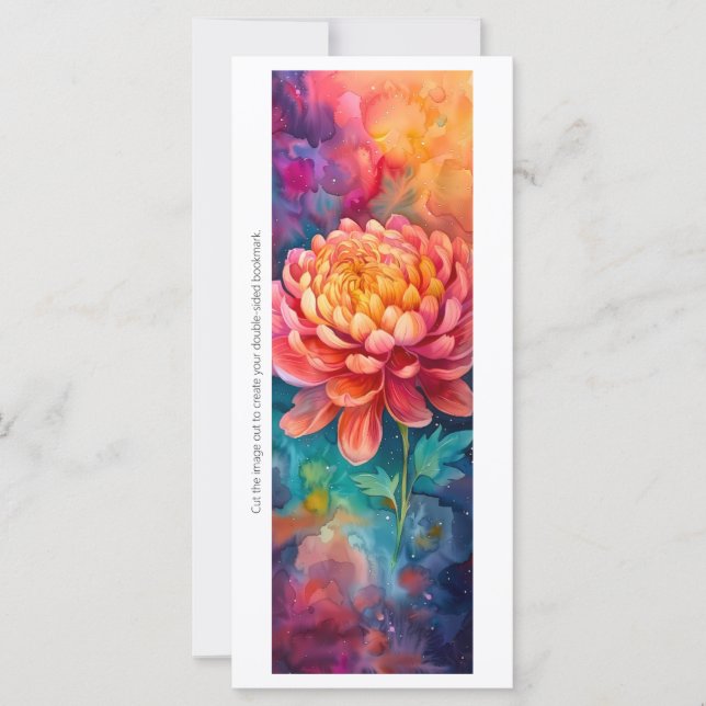 Create Your Own Sunset Blossom Bookmark Card (Front)