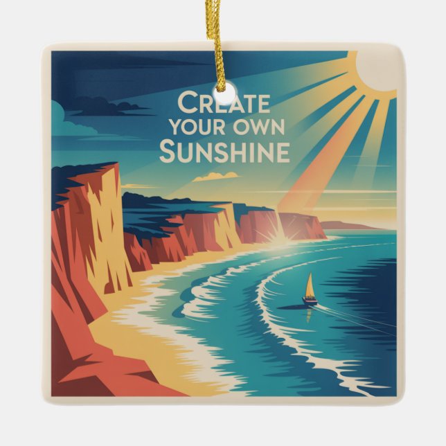 Create Your Own Sunshine Ceramic Ornament (Front)