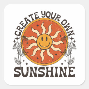 Create Your Own Sunshine Square Sticker