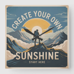 Create Your Own Sunshine Square Wall Clock