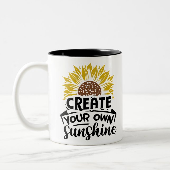 Create your own sunshine Two-Tone coffee mug (Left)