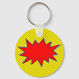 Create Your Own Superhero Onomatopoeias! Custom BG Key Ring