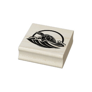 Create Your Own Surfing Sea Turtle Rubber Stamp