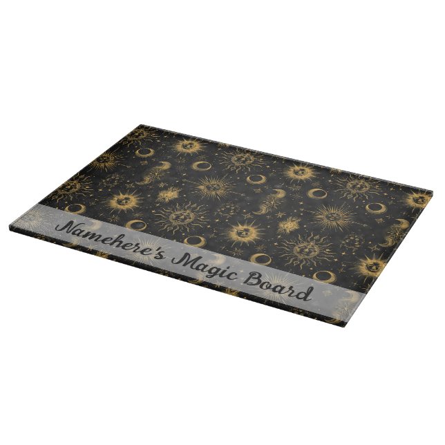 Create Your Own Surreal Celestial Moon & Stars Cutting Board (Corner)