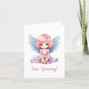 Create Your Own Sweet Christmas Angel Holiday Card