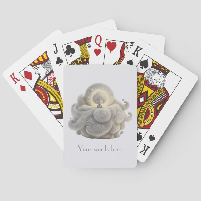 Create Your Own Sweet Mari Moon in Clouds Playing Cards (Back)