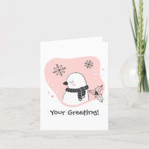 Create Your Own Sweet Turtle Dove Christmas Holiday Card