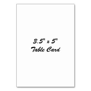 Create Your Own Table Card