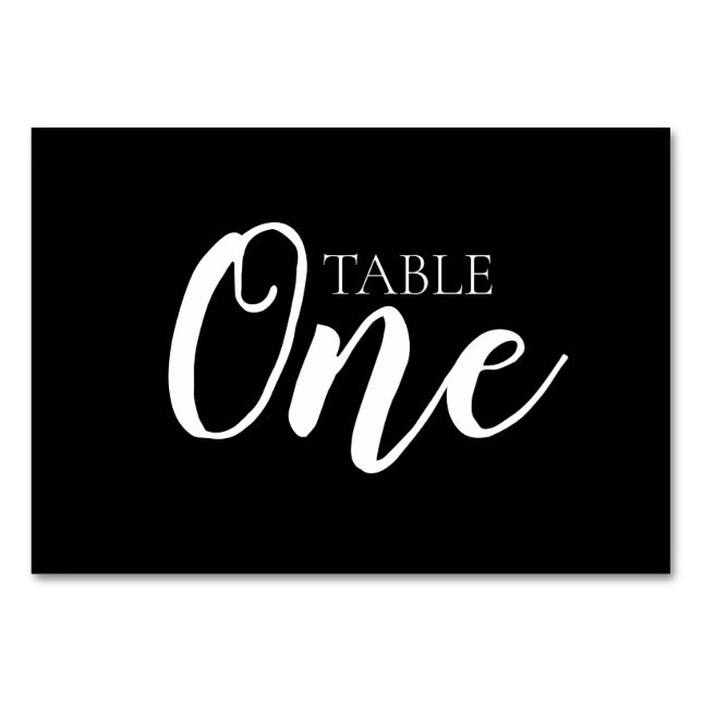 Create Your Own - Table One Number (Front)