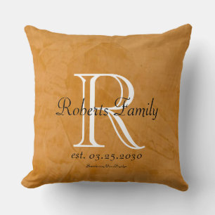 Create Your Own Tanned Faux Leather Monogram Cushion