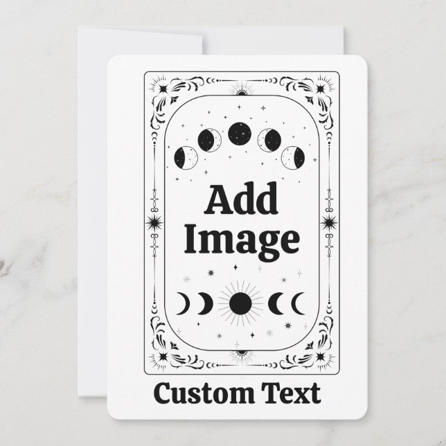 Create Your Own Tarot Astrological Zodiac Sun Moon Invitation (Front)