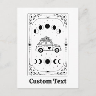 Create Your Own Tarot Celestial Moon Hallowedding Holiday Postcard