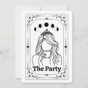 Create Your Own Tarot Mystic Celestial Moon Mystic Invitation