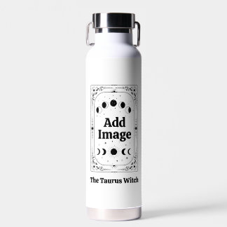 Create Your Own Tarot Zodiac Astrology Moon Taurus Water Bottle