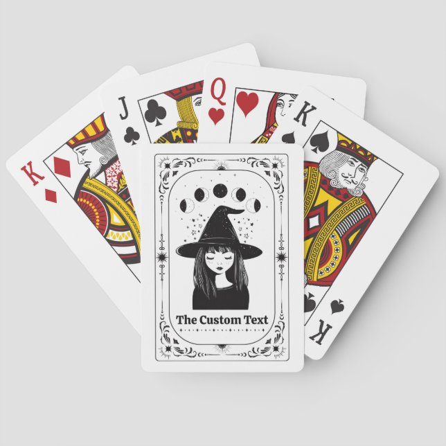 Create Your Own Tarot Zodiac Witch Celestial Magic Playing Cards (Back)