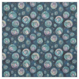 Create Your Own Teal Pink Bubble Shells Fabric