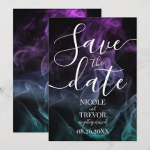 Create Your Own Teal Purple Coloured Smoke Wedding