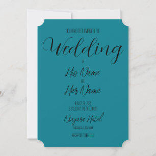 Create Your Own Teal Wedding Invitation