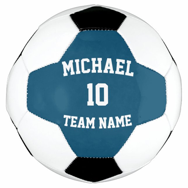 Create Your Own Team Name Number Soccer Ball (Front)