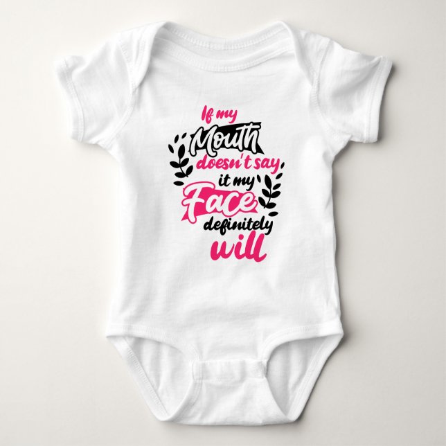 Create your own text and design :-) baby bodysuit (Front)