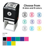 Create Your Own Text Logo Self-inking Stamp<br><div class="desc">Create Your Own Text Logo self-inking stamp.</div>