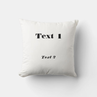 Create Your Own Text Name-Pillows Black Text Print Cushion