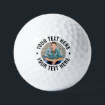 Create your Own Text Photo Golf Balls<br><div class="desc">Personalised Photo Golf Ball. This custom golf ball features your own photo printed on one side with space for short custom text above and below the image. Add a name, funny phrase, date, or short message to make it uniquely yours. Whether it’s a favourite family photo, a goofy picture of...</div>